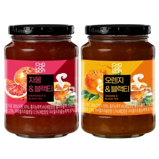 초록원 제주감귤차 1kgx2(7,683원/무료) 꽃샘 레몬차S 1kg x 2개(10,122원/무료) 유자청 1kg(5,958원/무료)