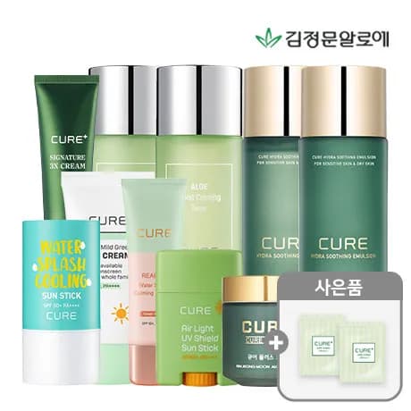 김정문알로에 큐어 워터 스플래쉬 쿨링 선스틱 23g 3개+증정 (24,570원/무료배송)