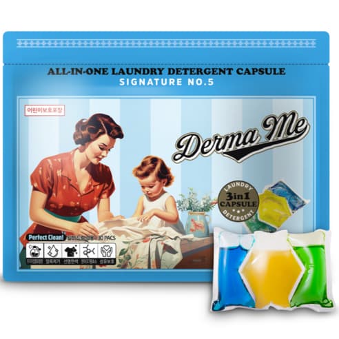 더마미 올인원 캡슐형 세탁세제 넘버5향 30개입 (5,900원 /와우무배)