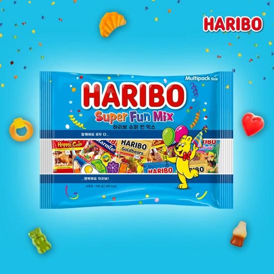 하리보 HARIBO 슈퍼 펀 믹스 베스트셀러 4종 믹스 젤리 649g * 2개 (11,592원/무료)1