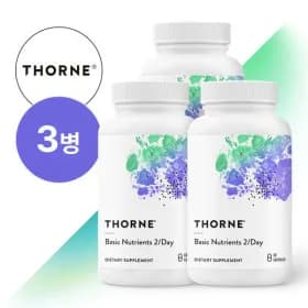 쏜리서치 베이직 뉴트리언트 투퍼데이 종합비타민 60캡슐 x3병 / 개당 22533원