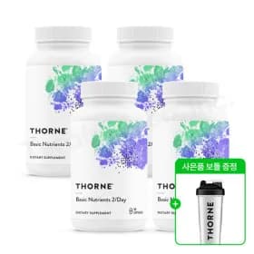 쏜리서치 베이직 뉴트리언트 투퍼데이 60캡슐 4병 (75,600원/무료)