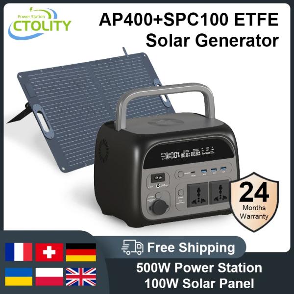 500W 345wh 휴대용 발전소 100W ETFE 태양 전지 패널 23.7% 효율 태양열 발전기 LiFePO4(135,576/무배)4