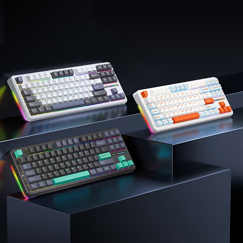 AULA 독거미 F87 유선 키보드 케이블 블루+그레이축(RGB) (30,900원/무배)
