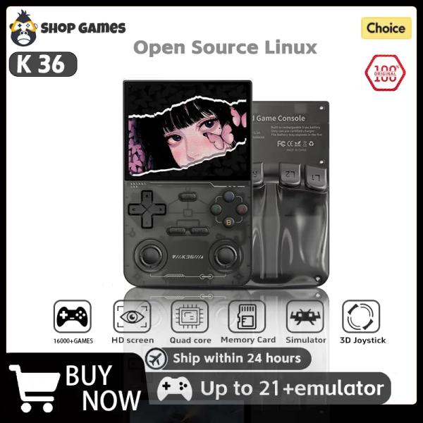 오픈 소스 K36 레트로 핸드 헬드 휴대용 비디오 게임 콘솔($17.58/무배)