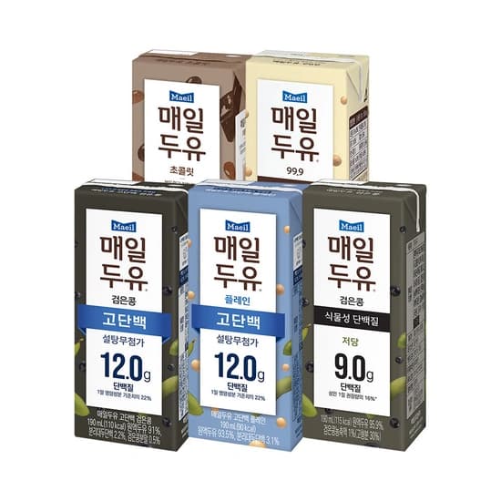 매일두유 4종 99.9 고단백 190ml 48팩 (토스 24,630/무료)5