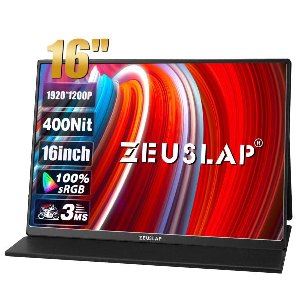 ZEUSLAP 16인치 2.5K 모니터 $77.64, 16인치 1200P $61.06