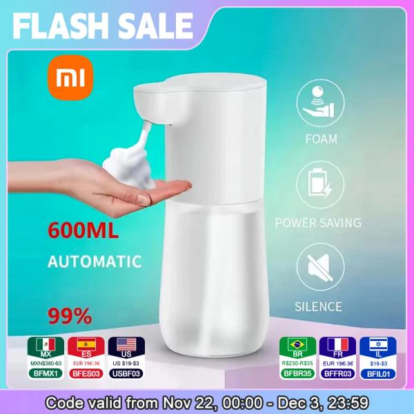 600ML USB 충전식 자동 거품 비누 디스펜서($3.70/무료)