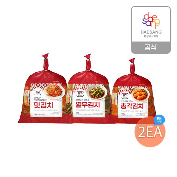 종가 아삭아삭 별미김치 3종 택2 (맛김치900g/열무900g/총각850g) (17,020원/무료)