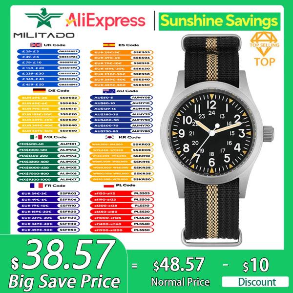 Militado ML05 38mm 빈티지 시계($33.9/무배)
