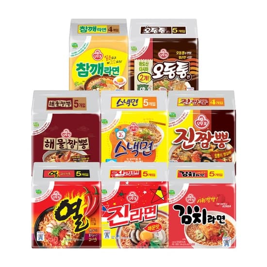 김치라면,스낵면 4개+4개 골라담기 (토스 17,900원/무료)