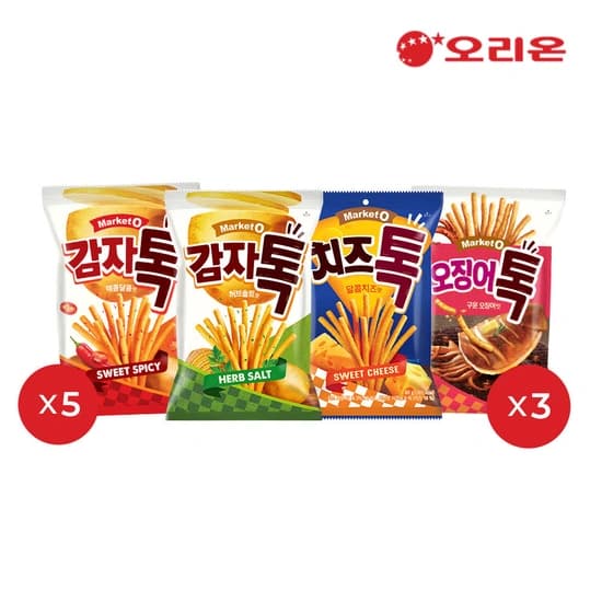 오리온 마켓오 치즈톡3+오징어3+허브솔트3+매콤달콤5 (10,350원 무료)9