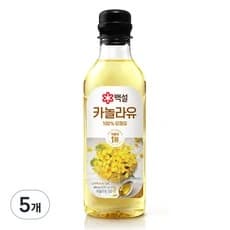 백설 카놀라유, 500ml, 5개 (11,250원/와우무료)