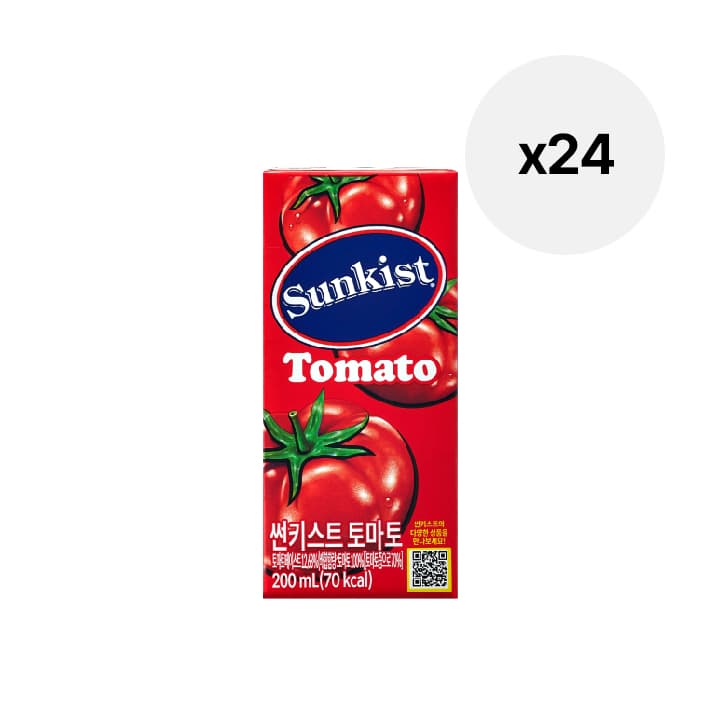 썬키스트 토마토주스 200ml 24입 (11,900원/무배)3
