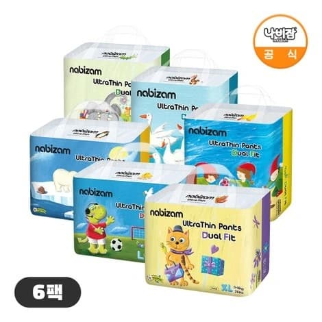 울트라씬 듀얼핏 팬티 6팩 (45,731원/무료)3
