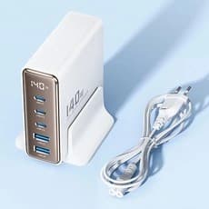 Toocki GaN 140w LED 디스플레이 3C2A 5포트 초고속 멀티충전기 (29,900원/무배)14