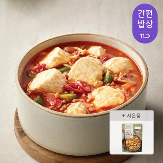 피코크 우리집 순두부찌개 500g 4팩 (13,920원/무료)
