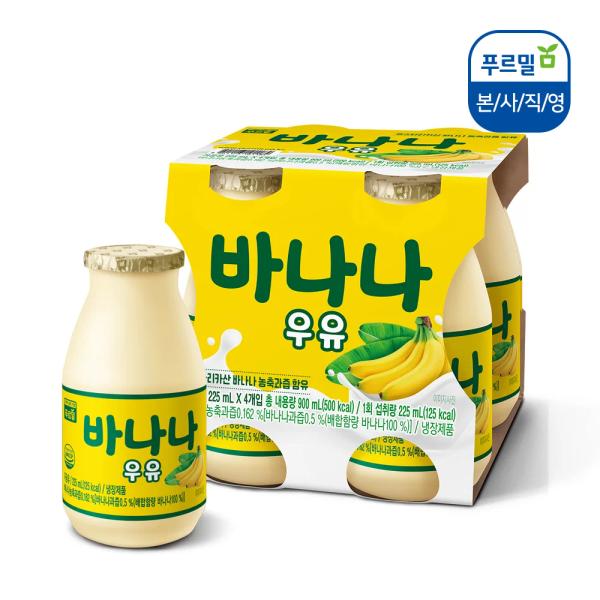 푸르밀 생과즙 바나나우유 225ml 24개입 (15,500원/무료)