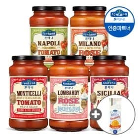 폰타나 파스타소스 5종 600g 2+2병 골라담기 +면 500g 증정