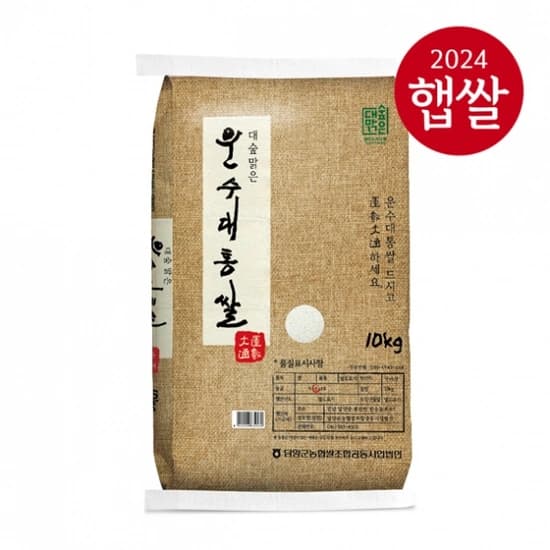 24년햅쌀 담양농협 대숲맑은 운수대통쌀 10kg 상등급 (21,000원/무료)1