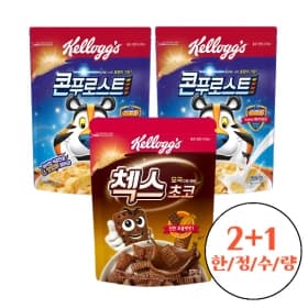 농심 켈로그 오곡으로 만든 첵스초코 + 콘푸로스트 2개 (12,750원 / 무배)4