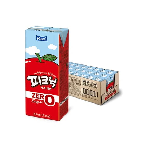 매일유업 피크닉 사과 제로, 200ml, 24개입, 1개 (12,800/무료)4