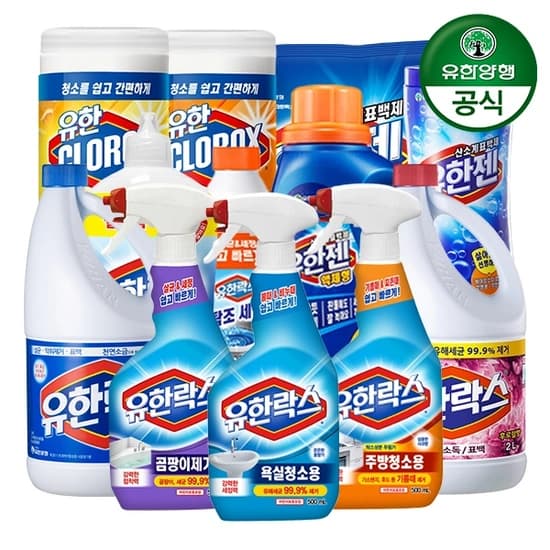 유한락스 욕실청소용 500ml 4개 (9,400원/무료)6