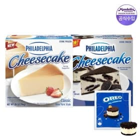 필라델피아 치즈케익 28OZ 794g 플레인/오레오 + 오레오 미니치즈케익 150g 증정 (20,900원/무료)