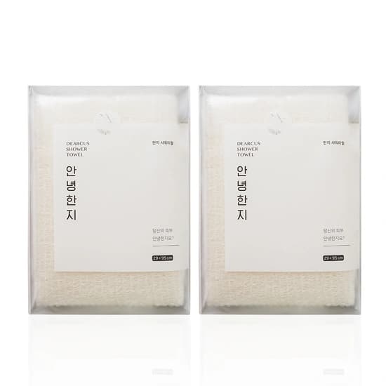 디어커스 안녕한지 저자극 샤워타월 1+1 (총 2개입) (9,900원/무배)2