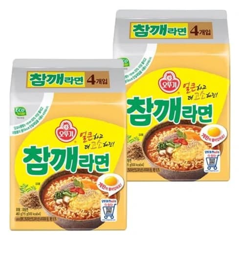 오뚜기 참깨라면 115g, 8개 ,배홍동 비빔면 137g 32개 (5,960원/와우무료)4