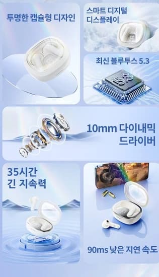 Toocki 디스플레이 무선 블루투스 5.3 이어폰(7,990원/무배)4