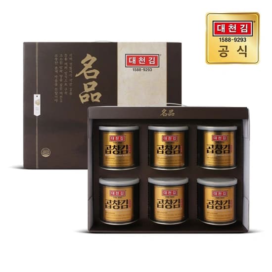 대천김 곱창 캔김 30g 6캔(24,700원/무료)