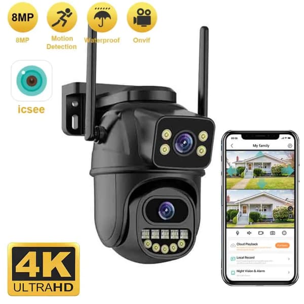 CCTV카메라)태양열듀얼카메라($26.35)벨리아 와이파이 감시카메라($12.51)8MP($17.23)3화면카메라($16.16)/무료등