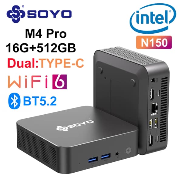 GMKtec M6 6600H ($131.21/무료) FIREBAT AK2 N150($70.9/무료) SOYO M4 PRO N150  ($93.36/무료)