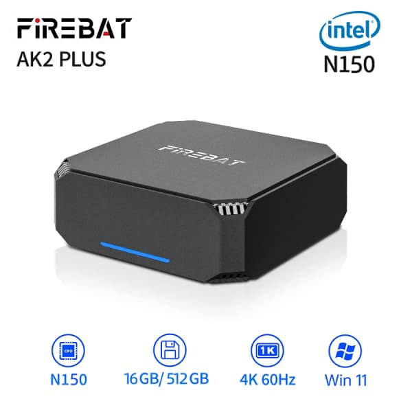 GMKtec 데스크탑 컴퓨터 작업 미니 PC($59.49)/ FIREBAT AK2 PLUS MiniPC Intel N150 N100 ($74.67)/무료