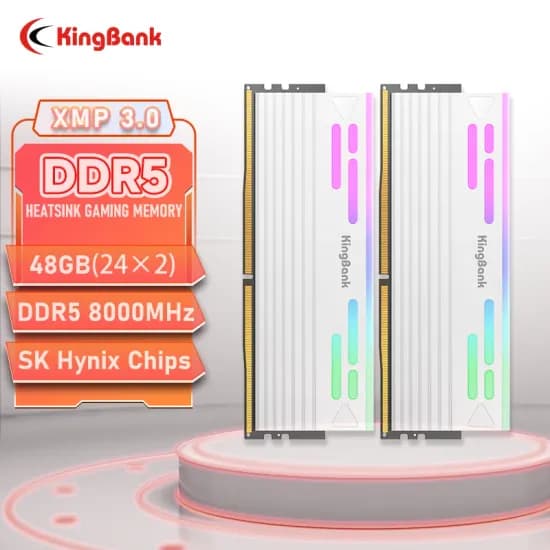킹뱅크(KingBank) DDR5-8000 48GB(24GBx2) 메모리(113달러/무료배송)