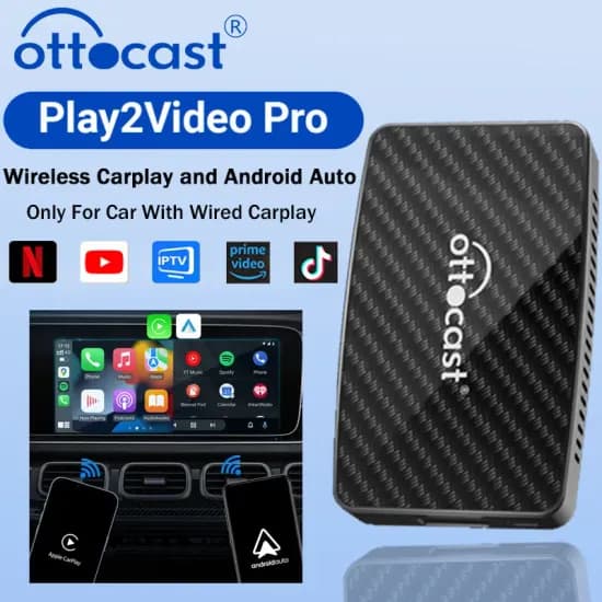 OTTOCAST Play2Video Pro 무선 CarPlay 안드로이드 자동 어댑터($30.07/무배)