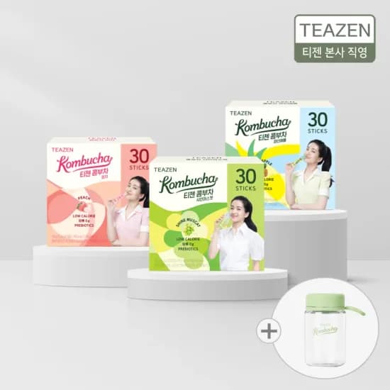 티젠 콤부차 피치 30스틱+파인애플 30스틱+샤인머스캣 30스틱 (19,152원/무료)