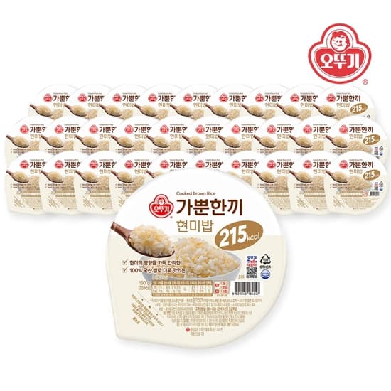 오뚜기 가뿐한끼 현미밥 150g 30개 (21,000원/무료)