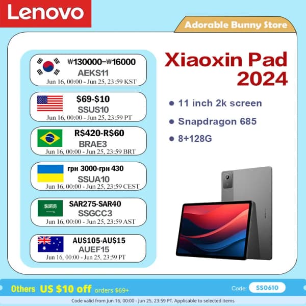 샤오신프로 12.7 $145(무배)/Chuwi 미니북 X $213.44, 샤오신 2024 $83