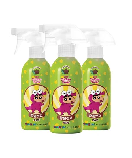짱구에디션 발을씻자 코튼풋 풋샴푸 짱구 민트초코 385ML 3개 교차선택 가능(14,100원/무배)