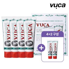 뷰카 아쿠아민트 고불소 치약 4+2개 (9,960원/무배)4