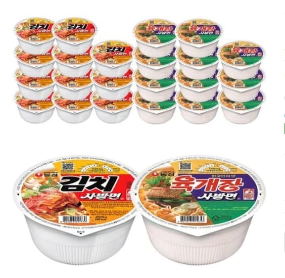농심 육개장 사발면 86g 12p + 김치 사발면 86g 12p (15,900원/와우무료)3