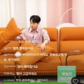 알레 스윙 실리콘 가죽 소파 5인용