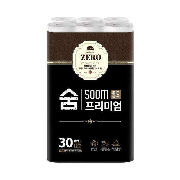 숨 프리미엄 골드 제로 3겹 30m 30롤 (10,900원/무료)2