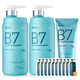 B7 약산성 쿨 탈모 샴푸1000ml+1000ml+200ml+10매(19,800원/무배)1