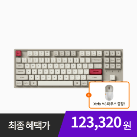 키크론 K8 PRO 레트로 알루미늄 RGB 핫스왑 무선 블루투스 키보드+Xtrfy M8 마우스 (123,320원/무배)