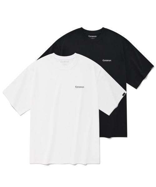 커버낫 쿨 코튼 티셔츠 블랙+화이트 2팩  (22,770원/무배)2