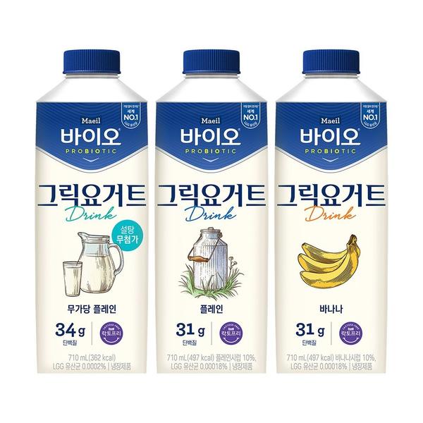매일 바이오 그릭요거트 드링크 710ml 4개 골라담기 (15,900/무료)
