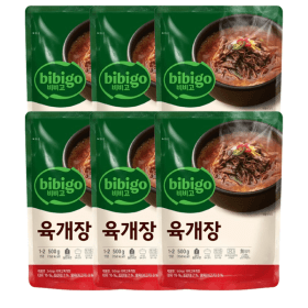 비비고 육개장,소고기 미역국 500g 6개 (유클 13,900원/무료)1
